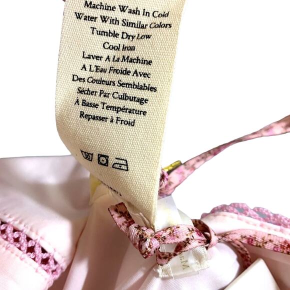 LoveShackFancy NEW Mikkel Floral One Piece Swimsuit in Pink White Blue Medium - Picture 10 of 12